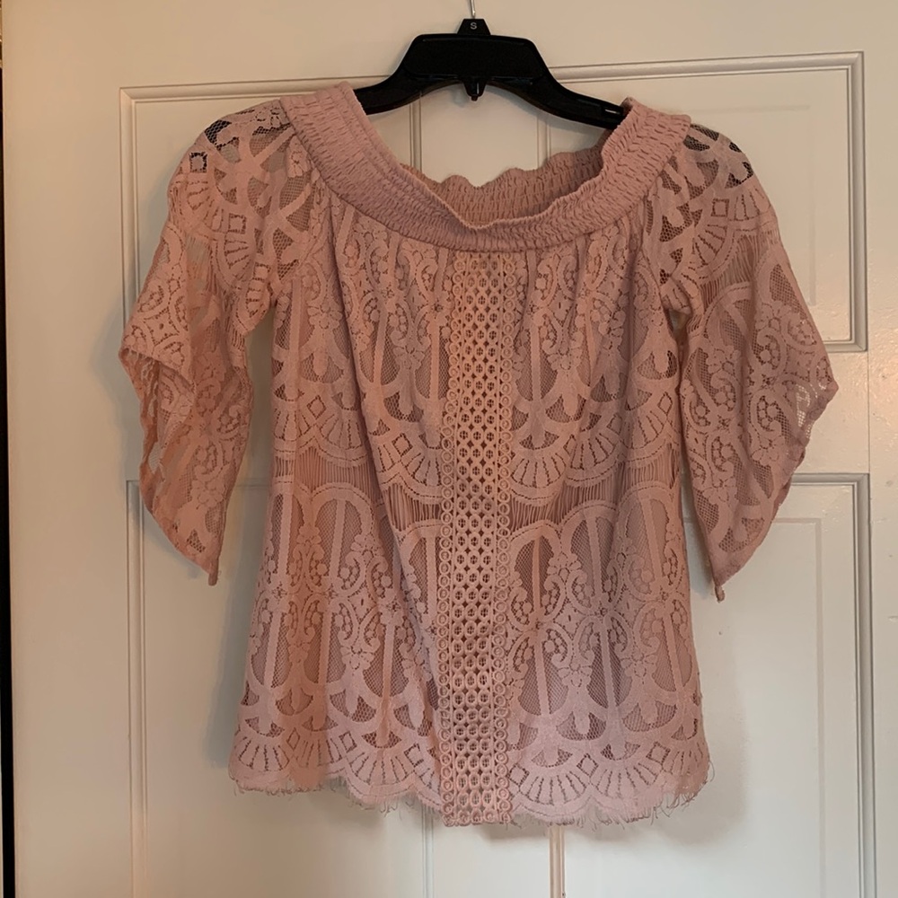 Lace Pink Top